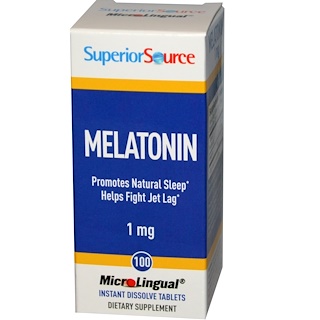 Superior Source, Melatonin, 1 mg, 100 MicroLingual Instant Dissolve Tablets