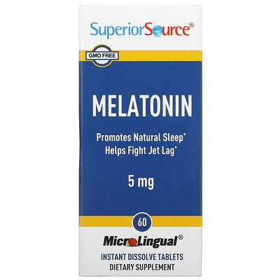 

Superior Source Melatonin 5 mg 60 MicroLingual Instant Dissolve Tablets