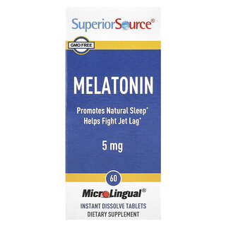 Superior Source, Melatonina, 5 mg, 60 tabletek rozpuszczalnych w mikrojęzyku