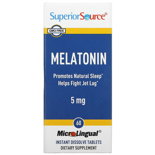 Melatonin, 5 mg, 60 MicroLingual Instant Dissolve Tablets