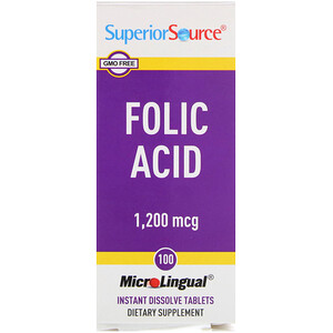 Отзывы о Супер Сорс, Folic Acid, 1,200 mcg, 100 Tablets