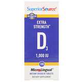Superior Source, Витамин D3, Экстра сила, 1000 МЕ, 100 микролингвальных таблеток отзывы