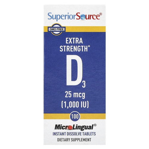Superior Source, D3, 25 mcg (1.000 IU), 100 MicroLingual® Schmelztabletten