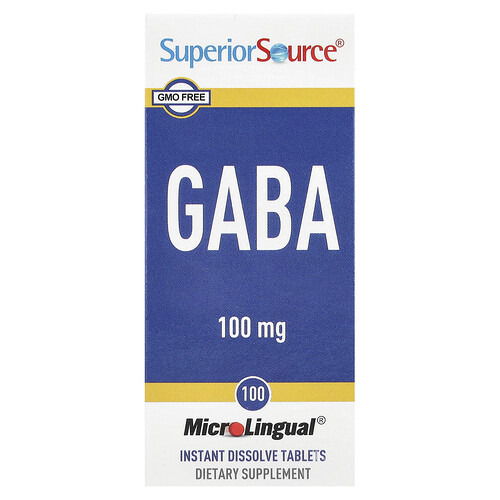 Superior Source GABA, 100 mg, 100 MicroLingual® Instant Dissolve Tablets