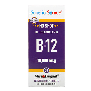 Отзывы о Супер Сорс, Methylcobalamin B-12, 10,000 mcg, 30 MicroLingual Instant Dissolve Tablets