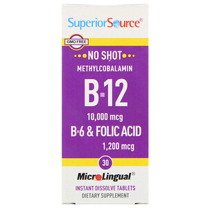Отзывы о Супер Сорс, B-12, B-6 & Folic Acid, 30 MicroLingual Instant Dissolve Tablets