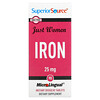 Superior Source, Just Women, Iron, 25 mg, 90 MicroLingual Instant Dissolve Tablets