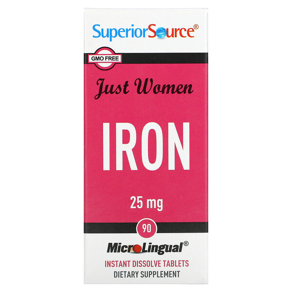 Just Women, Iron, 25 mg, 90 MicroLingual Instant Dissolve Tablets