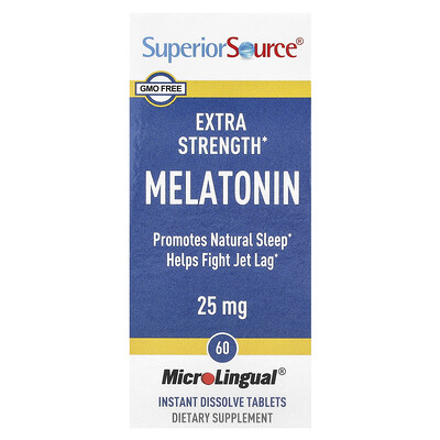 Superior Source Melatonin 25 mg 60 MicroLingual Instant Dissolve Tablets