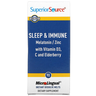 

Superior Source, Sleep & Immune, 90 MicroLingual Instant Dissolve Melts