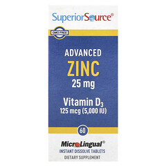 Advanced Zinc, вітамін D3, 60 таблеток для миттєвого розчинення MicroLingual®
