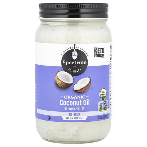 Spectrum Culinary Organic Coconut Oil, Refined, 14 fl oz (414 ml)