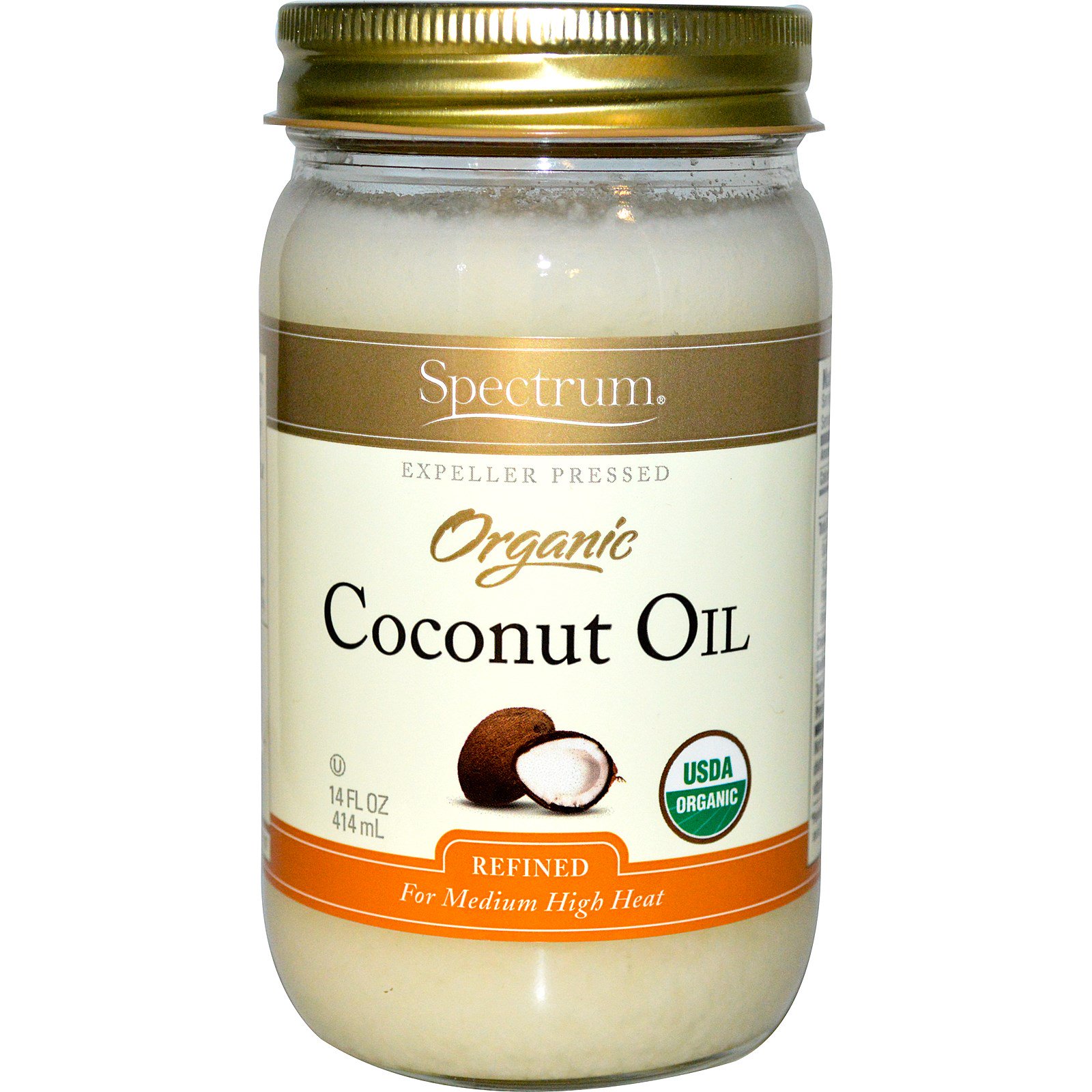 Spectrum Naturals, Organic Coconut Oil, 14 fl oz (414 ml) - iHerb.com
