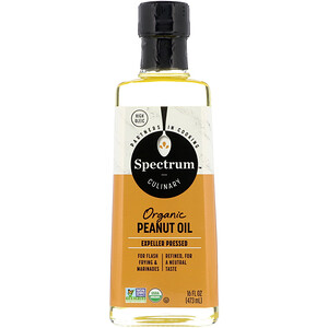 Отзывы о Спектрум Натуралс, Organic Peanut Oil, Expeller Pressed, 16 fl oz (473 ml)