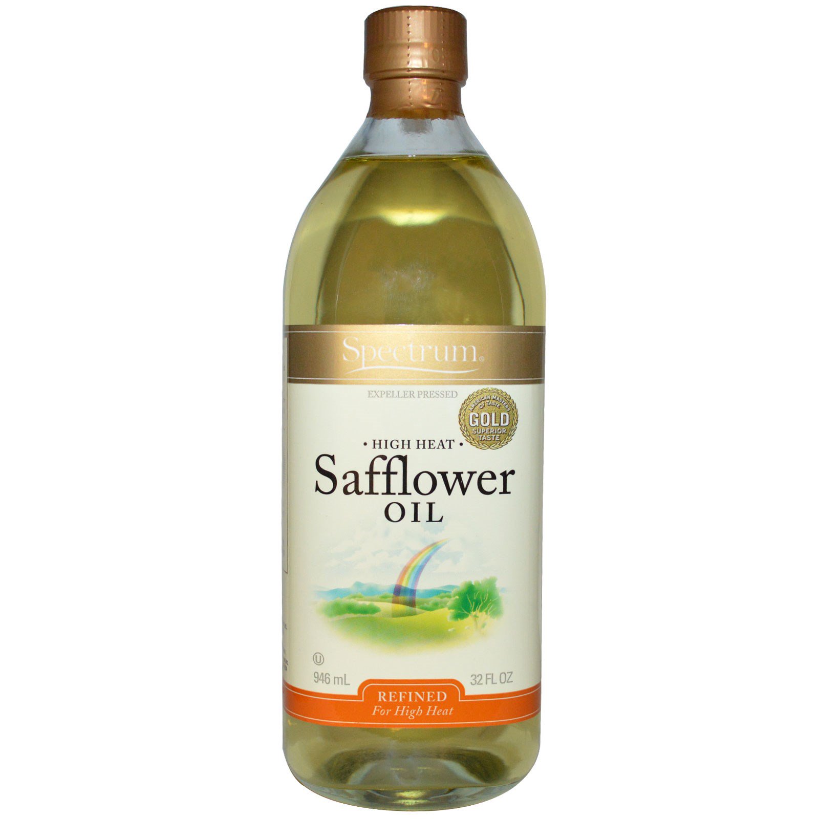 Spectrum Naturals, High Heat, Safflower Oil, 32 fl oz (946 ml)