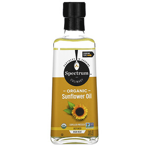 Отзывы о Спектрум Натуралс, Organic High Heat Sunflower Oil, Refined, 16 fl oz (473 ml)