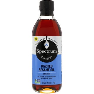 Spectrum Culinary, Aceite de Sésamo Tostado, sin refinar, 16 fl oz (473 ml)