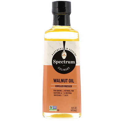 Spectrum Culinary Walnut Oil, Expeller Pressed, 16 fl oz (473 ml)