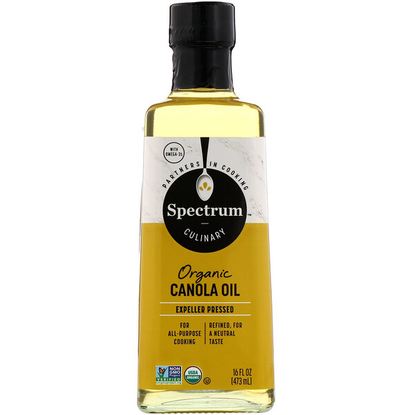 Spectrum Culinary‏, Organic Canola Oil, Refined, 16 fl oz (473 ml)