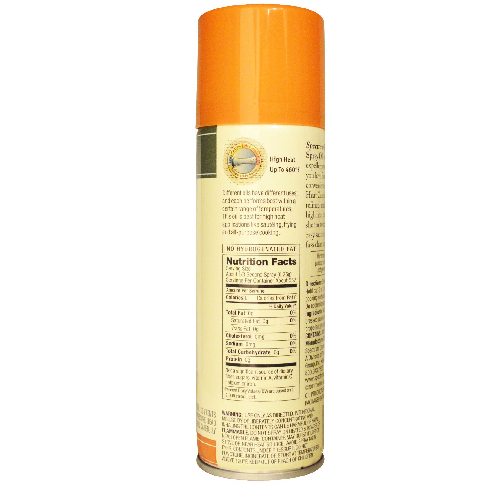 Spectrum Culinary, High Heat Canola Spray Oil, 6 oz (170 g) iHerb