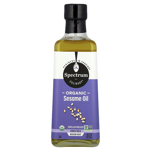 Spectrum Culinary, Organic Sesame Oil, Unrefined, 16 fl oz (473 ml)