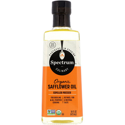 Spectrum Culinary Органическое сафлоровое масло, высокая термостойкость, 16 жидких унций (473 мл)