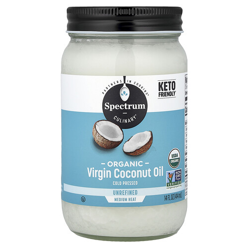 Spectrum Culinary Organic Virgin Coconut Oil, Unrefined, 14 fl oz (414 ml)
