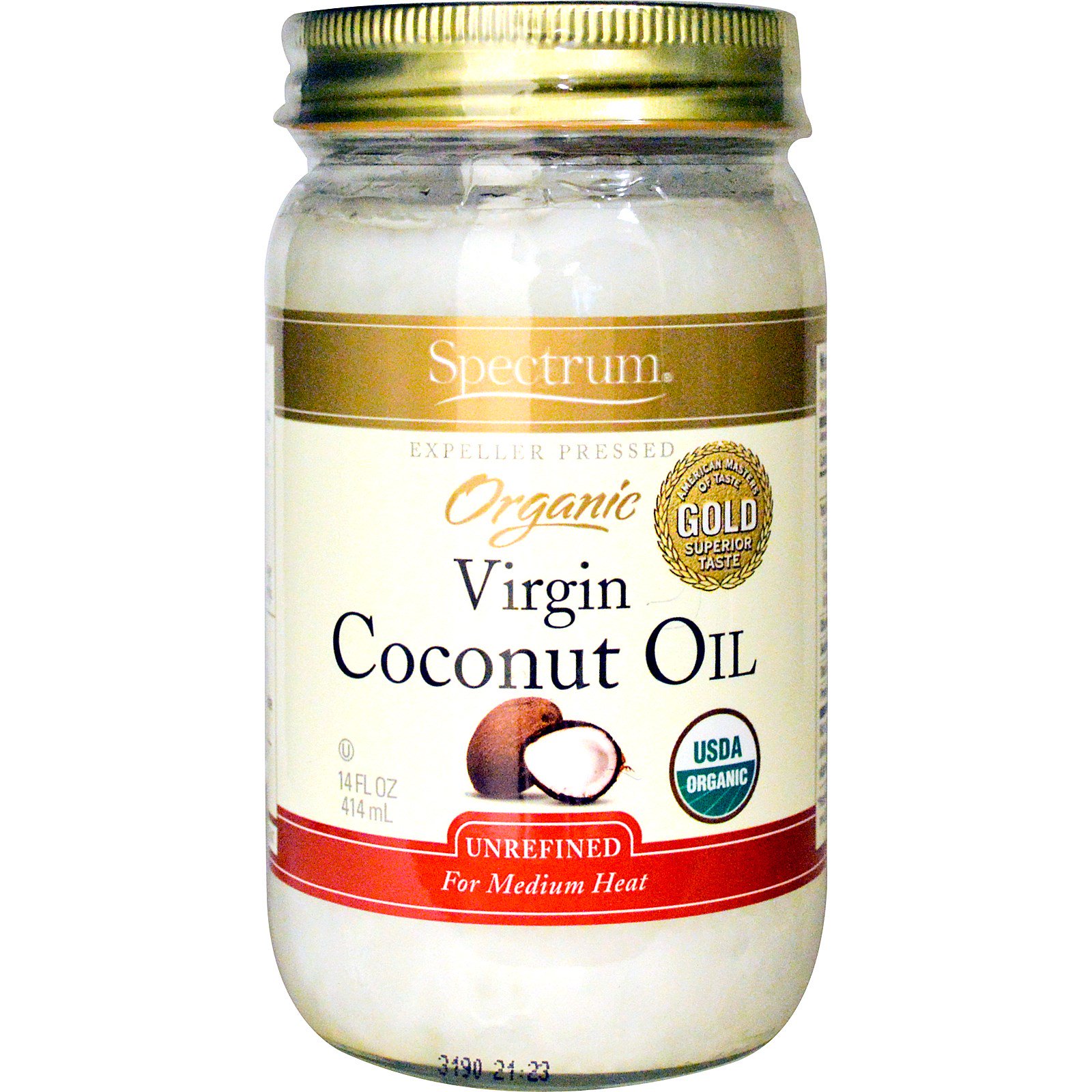 Spectrum Naturals, Organic Virgin Coconut Oil, Unrefined, 14 fl oz (414 ...