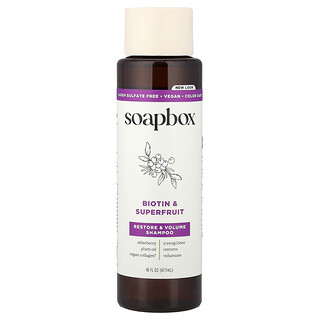 Soapbox, Syampu Pulih & Isipadu, Biotin & Superfruit, 16 fl oz (473 ml)