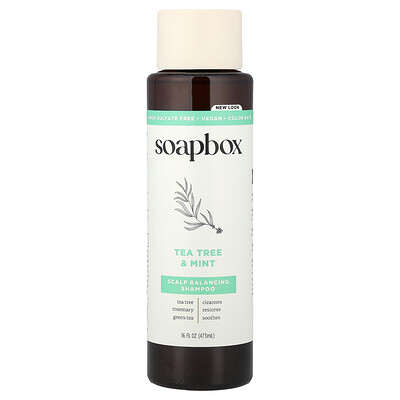 Product Image for Soapbox, Scalp Balancing Shampoo, Tea Tree & Mint, 16 fl oz (473 ml)