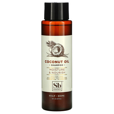 Soapbox Shampoo, Moisture & Nourish, Coconut Oil, 16 fl oz (473 ml)
