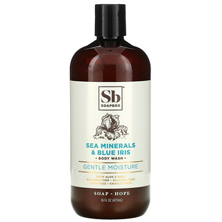 Soapbox, Gentle Moisture, Hydrating Body Wash, Sea Minerals & Blue Iris, 16 fl oz (473 ml)