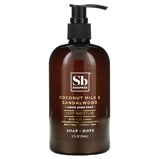 Soapbox, Liquid Hand Soap with Aloe & Shea, Coconut Milk & Sandalwood, 12 fl oz (354 ml)