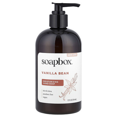 Soapbox, Jabón humectante para manos, Vaina de vainilla, 354 ml (12 oz. líq.)