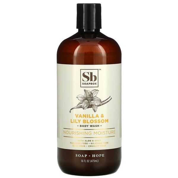 Soapbox‏, Nourishing Moisture Body Wash, Vanilla & Lily Blossom, 16 fl oz (473 ml)