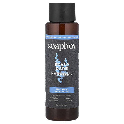 Soapbox, Scalp Care, 2-In-1 Shampoo + Conditioner, 2-in-1-Shampoo + Conditioner, Teebaum und Eukalyptus, 473 ml (16 fl. oz.)