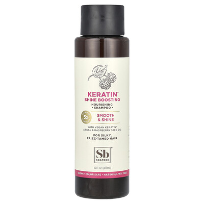 Soapbox  Nourishing Shampoo  Keratin Shine Boosting  For Silky  Frizz-Tamed Hair  16 fl oz (473 ml)