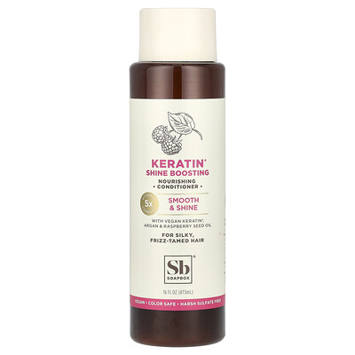 Soapbox  Nourishing Conditioner  Keratin Shine Boosting  For Silky  Frizz-Tamed Hair  16 fl oz (473 ml)