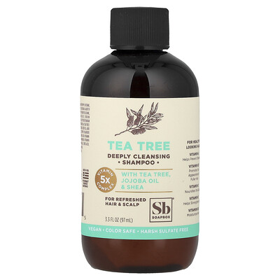 Product Image for Soapbox, Deeply Cleansing Shampoo, Tea Tree, 3.3 fl oz (97 ml)