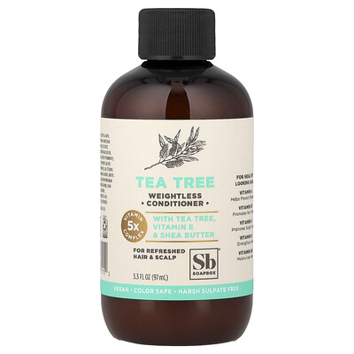 Product Image for Soapbox, Tea Tree Weightless Conditioner, 3.3 fl oz (97 ml)