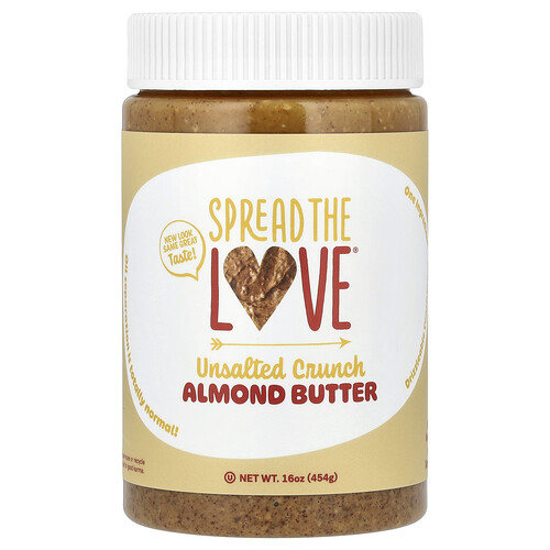 Spread The Love, Mandelbutter, ungesalzene Crunch, 454 g (16 oz.)