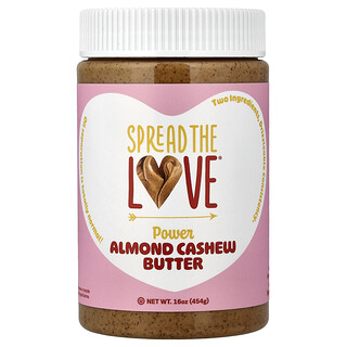 Spread The Love, Power Butter, Almendras y castañas de cajú, 454 g (16 oz)