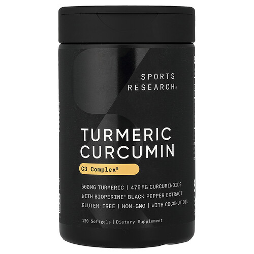 Sports Research Turmeric Curcumin, 120 Softgels