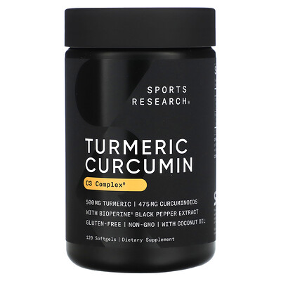 

Sports Research Turmeric Curcumin 500 mg 120 Softgels