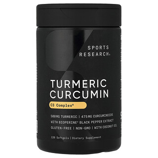 Sports Research, Curcumina de cúrcuma, 120 cápsulas blandas