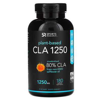 Sports Research CLA 1250, 1,250 mg, 180 Veggie Softgels