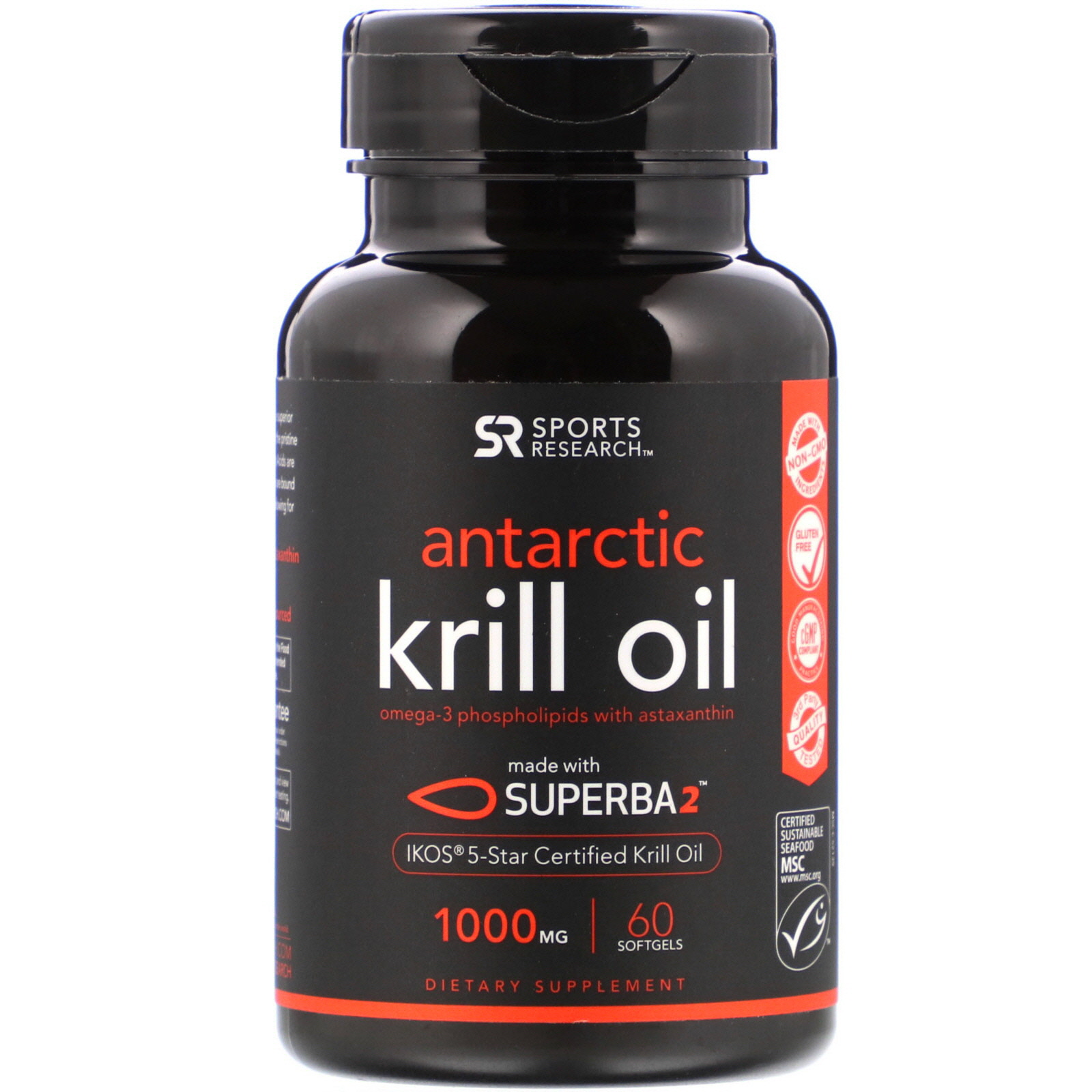 Sports Research, Antarctic Krill Oil with Astaxanthin, 1,000 mg ...