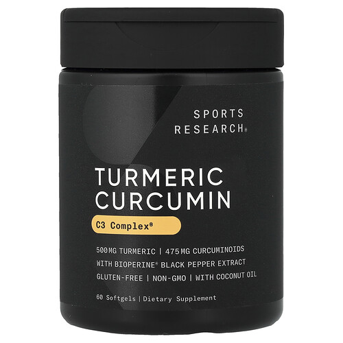 Sports Research Turmeric Curcumin, 60 Softgels