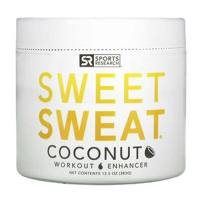 Sports Research Sweet Sweat, предтренировочный комплекс с кокосовым вкусом, 13,5 унций (383 г)
