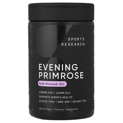 Sports Research, Onagra, 120 cápsulas blandas